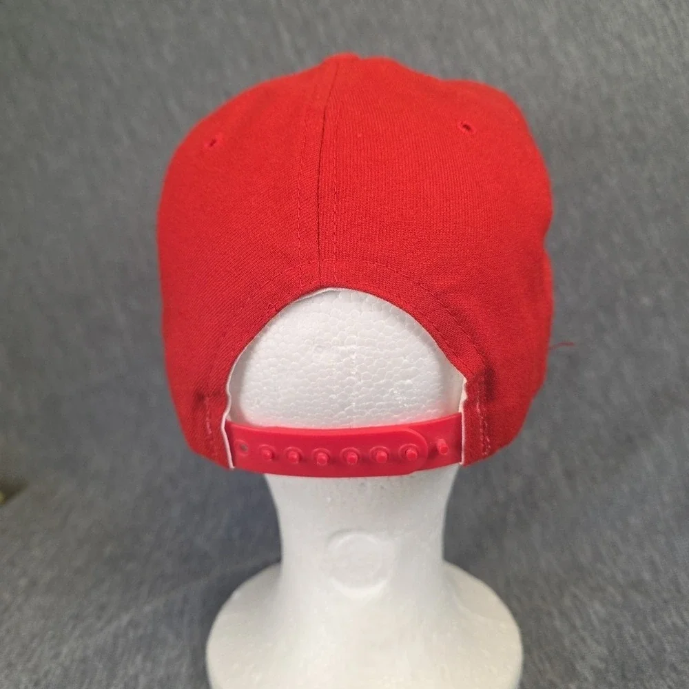 New Era Cleveland Indians Hat Red Snapback 1996 Div Champ Y2K Vintage Made USA‎